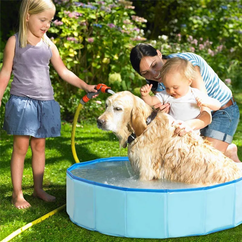 

Pet Cooling Swimming Pool Dog Foldable Bathtub Large Dogs Playing In The Pool Pet Accessories Children Bath Tub Outdoor Garden