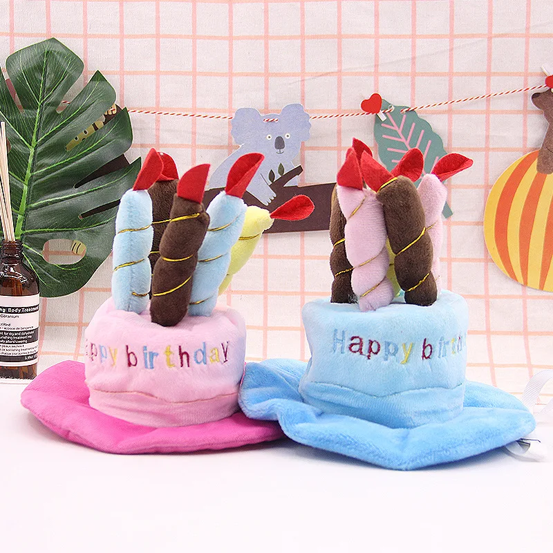 Aapet 1 пара суперэластичных вельветовых шляпа для животных торт ко дню рождения