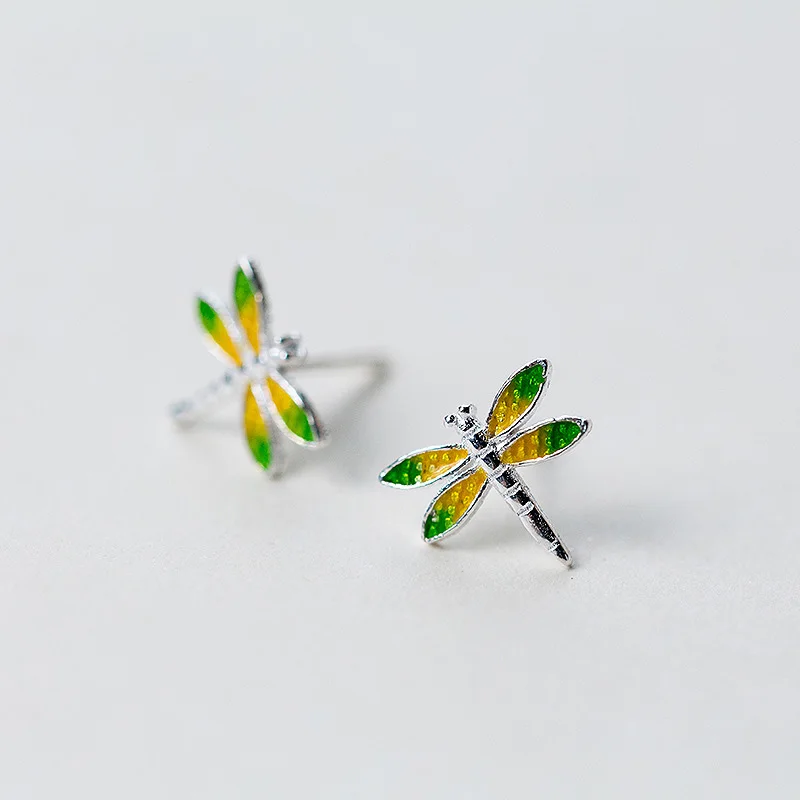 Женские серьги гвоздики в виде стрекозы 10 Х9 мм|fashion stud earrings|stud earringsearrings fashion |