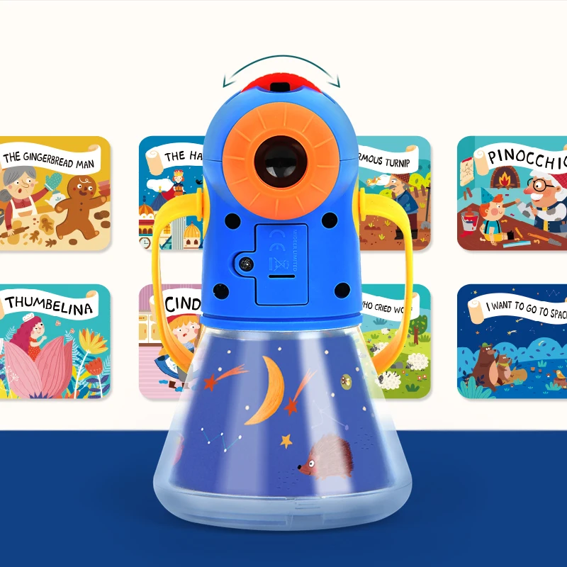 

MiDeer Portable Story Projector Light Torch Toys Tales Book Set Baby Mini Theater Games Lantern Starry Sky Sleep Lamp