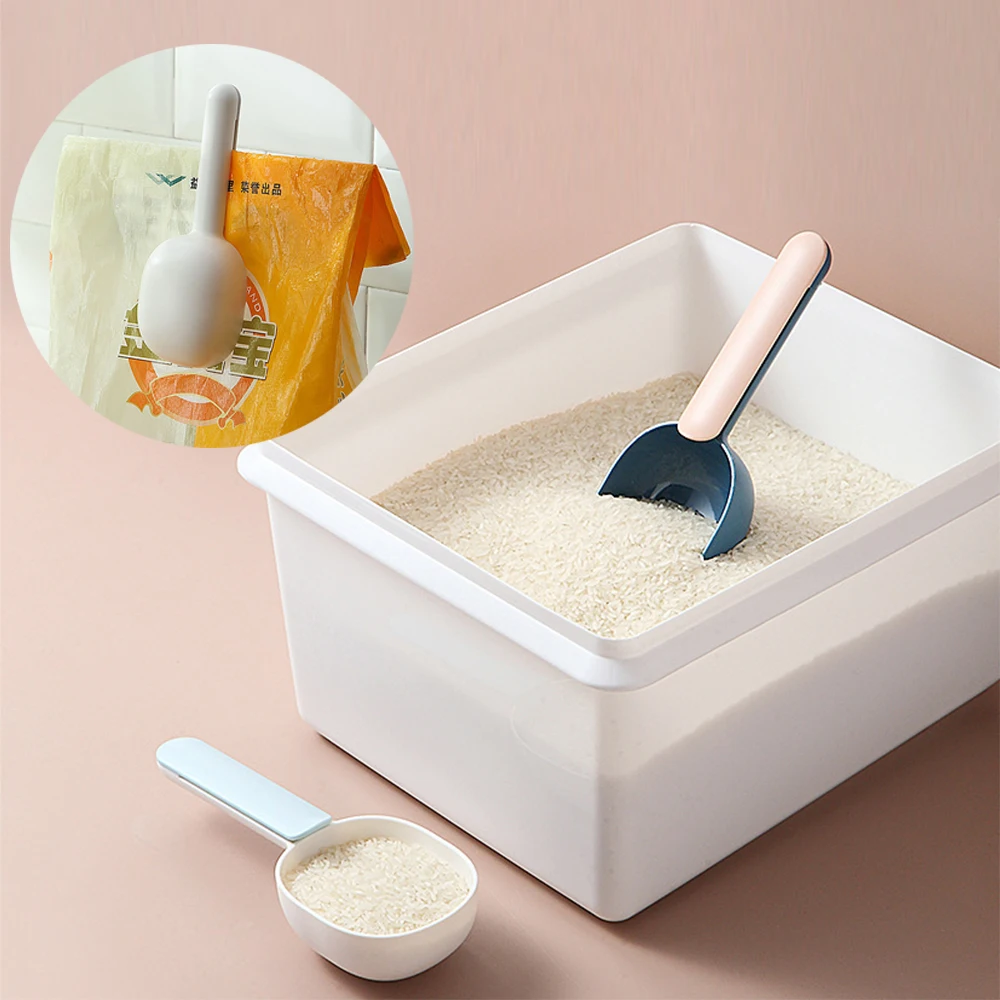 

Измерительная ложка с длинной ручкой, милая ложка с зажимом для копания рисовой муки, для выпечки, кормления питомцев, собак, кошек