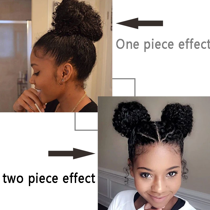 Накладные волосы Miss Queen афро пучок из синтетических волос 8 дюймов кудрявый с