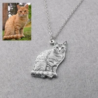 personalized pet picture necklace custom portrait your dog pets photo necklace cat jewelry pet memorial jewelry dog lover gift