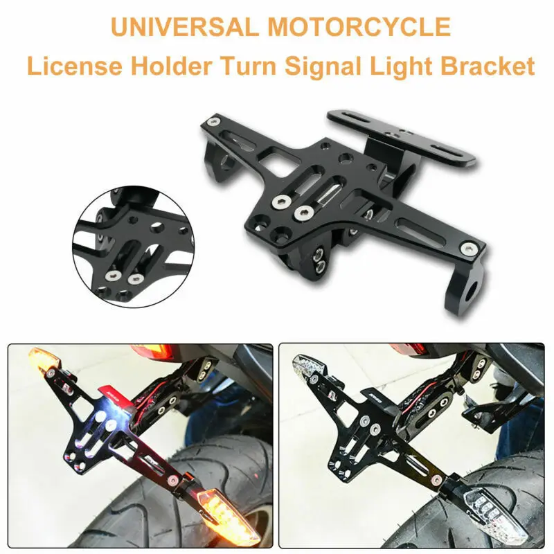 CNC мотоциклетный регулируемый угол алюминиевый Универсальный номерной знак