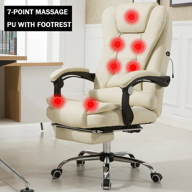 White7 with footrest Новое поступление, простое модное компьютерное домашнее офисное кресло эргономичного дизайна, кресло для отдыха, крепкое вращающееся кресло из алюминиевого сплава - Цвет: White7 with footrest