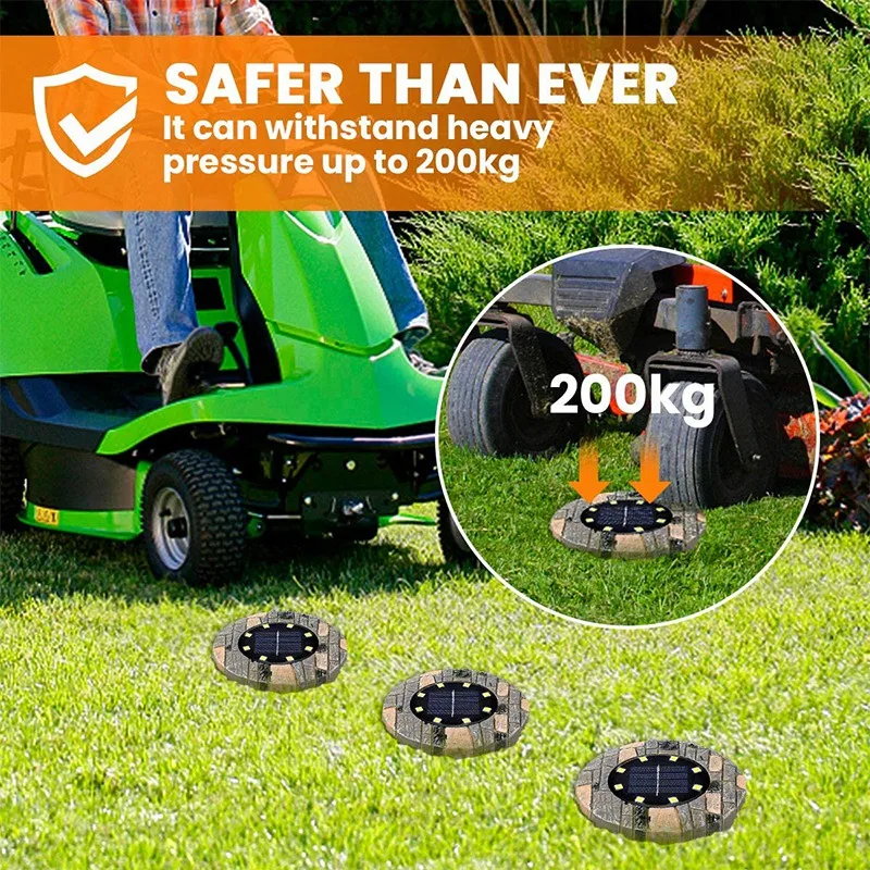 

8 Pack Solar Ground Lights 16 LED IP65 Waterproof Light for Outdoor Garden Landscape/ Yard Decoration Warm White