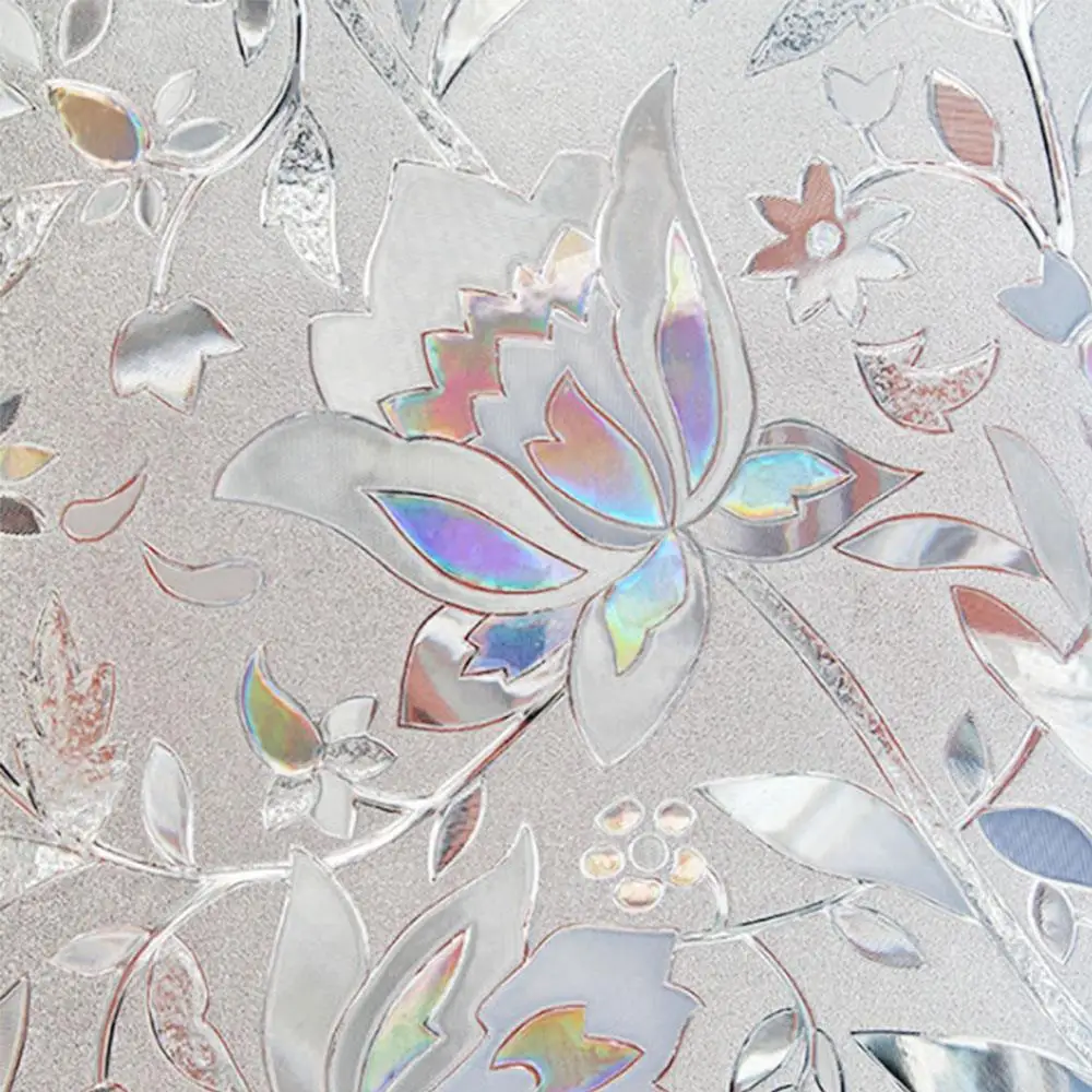 

SOLEDI PVC Economic Static Film 3D Window Frosted Beautiful Glass Sticker Door Living Room Home Decor Bathroom Office