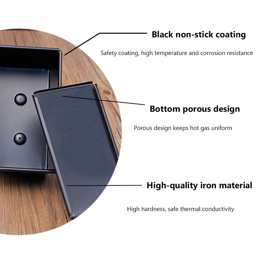 Антипригарная коробка для тостов кастрюля с крышкой форма выпечки поднос хлеба