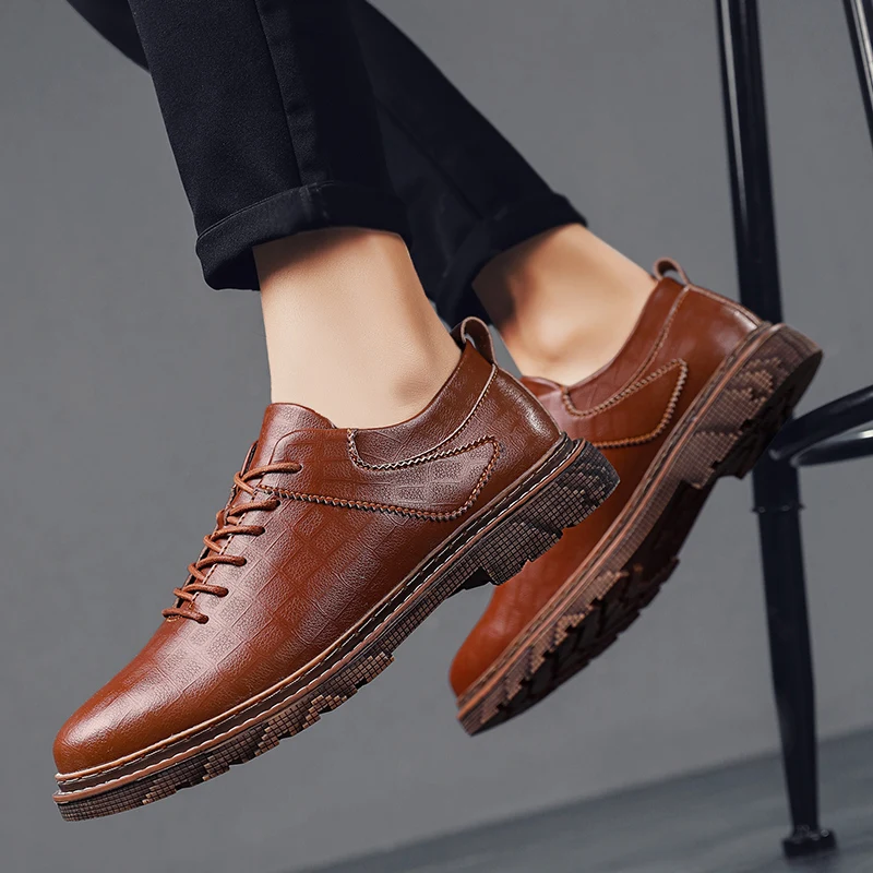 

Leisure Shoes Men Casual Shoes 2020 Leather Man Shoe Causal For Fashion Zapatos Casuales Para Hombre Spring Black