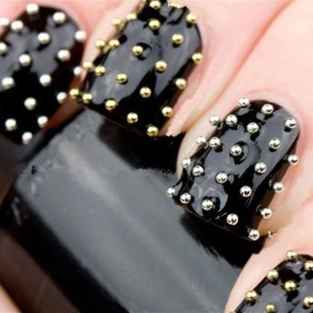 3D украшения для дизайна ногтей металлические бусины блестящая переводная