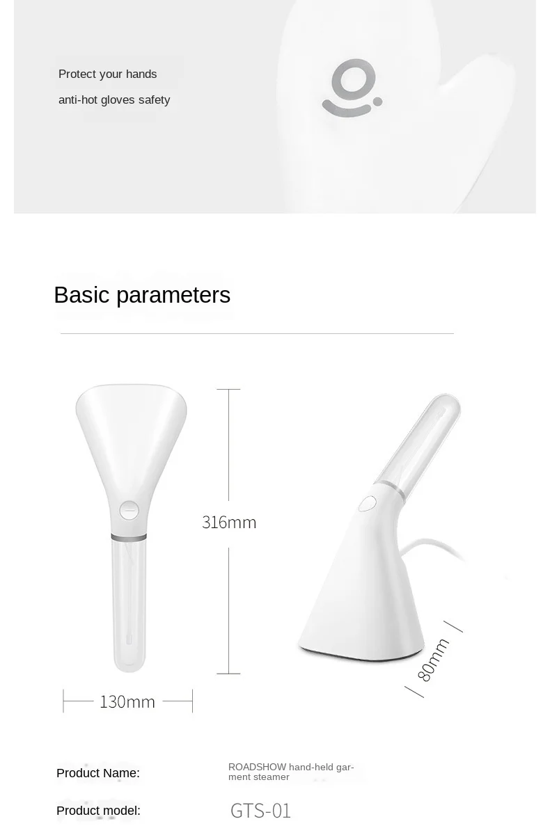 

220V850W Garment Steamer iron mini generator Portable travel Household Electric cleaner Hanging Appliances