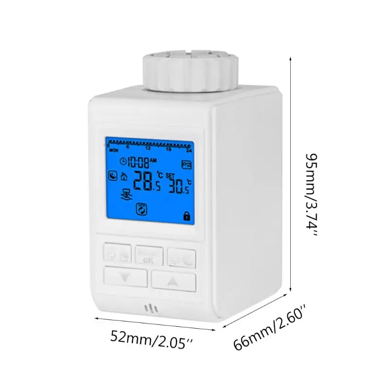 

Programmable Thermostat Timer TRV Radiator Valve Actuator Temperature Controller HX6C