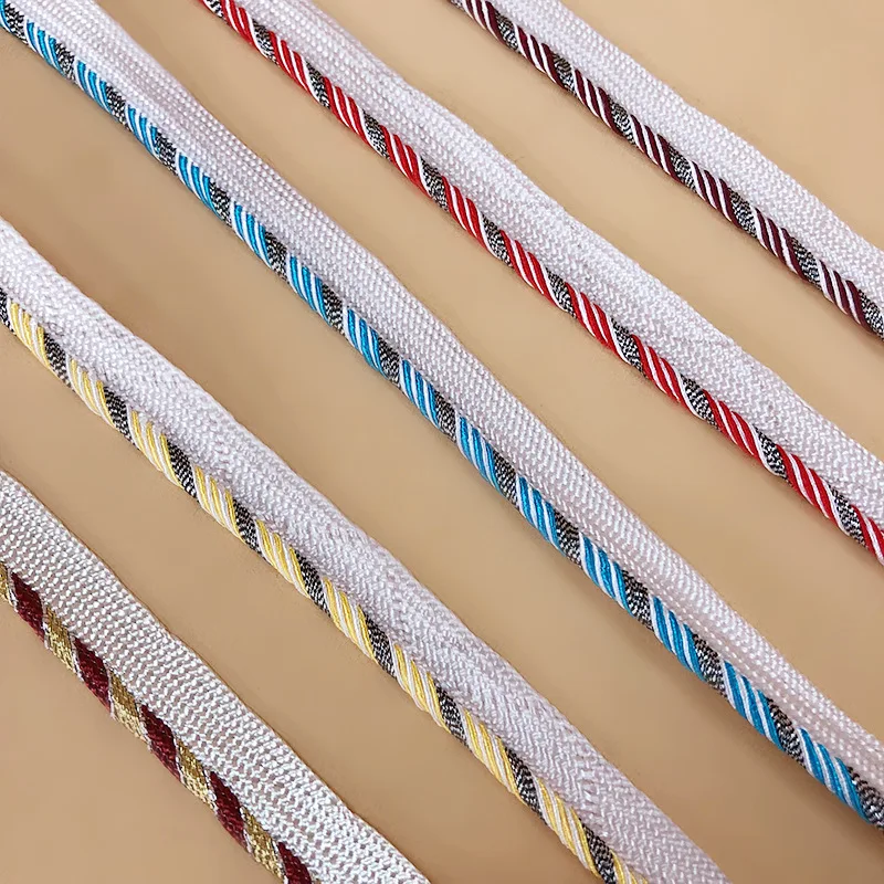 Cordón de labios para decoración de tapicería, accesorio de Material de 3M, blanco, Azul, Gris, plateado, para cojín y almohada