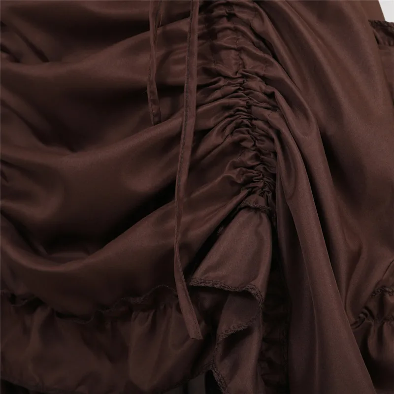 Корсет в стиле стимпанк юбка викторианском кожаные пиратский Overbust Корсеты и