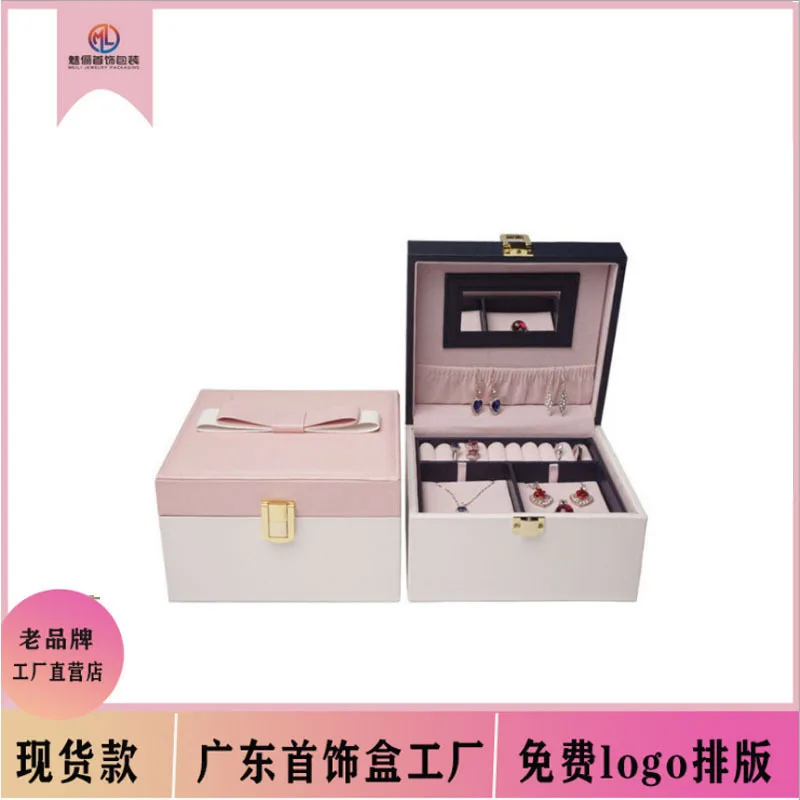 

Шкатулка для ювелирных изделий в японском стиле с бантом, шкатулка для хранения ювелирных изделий принцессы, кольцо, браслет, ожерелье, шкат...