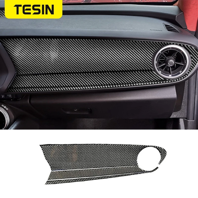 TESIN мягкое углеродное волокно Автомобильный интерьер приборной панели рамка