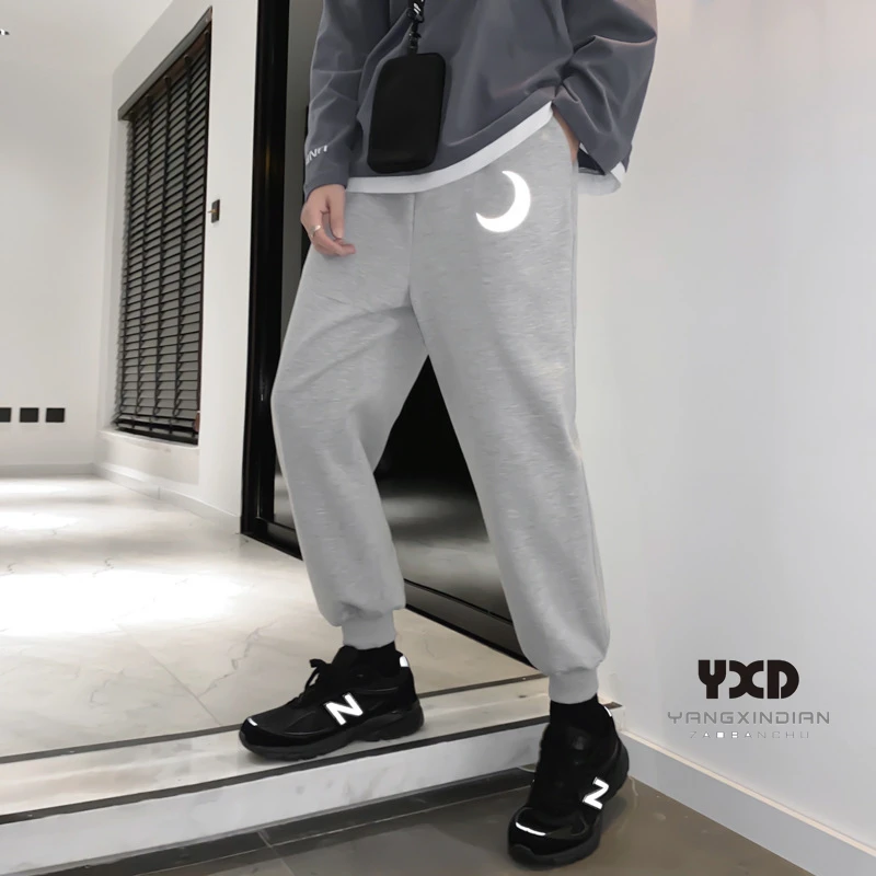 

men clothing Summer Men Women Sweatpant Flash Reflective Pants Joggers Punk Hip Hop Dance Show Party Night Jogger Baggy Trousers