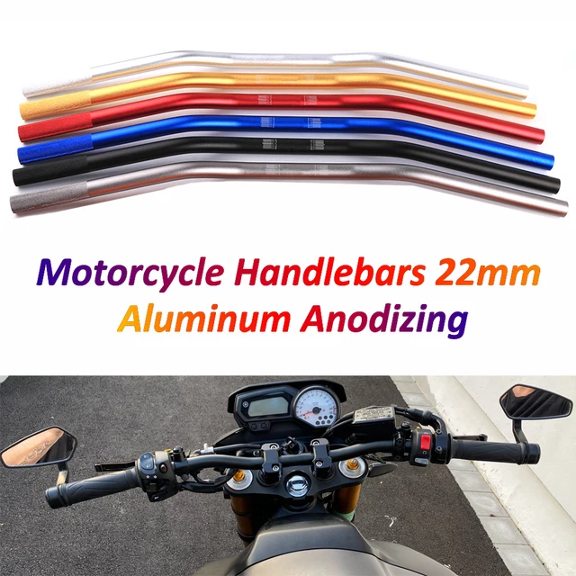 22mm universal motorcycle handlebar aluminum anodizing steering wheel fit for yamaha mt07 mt09 er6n z900 z1000 gsr600 cafe racer