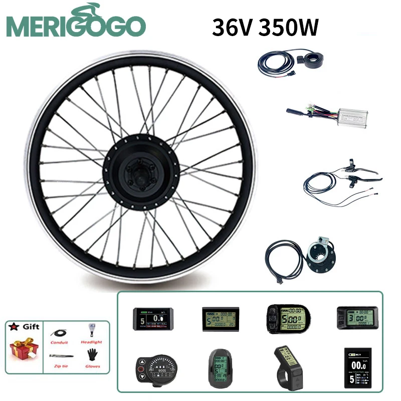 Kaufen Ebike/Elektrisches Fahrrad Conversion Kit 36V 350W 16 20 24 26 27,5 28 Zoll Vorne Getriebe Hub Rad Motor Für Ebike