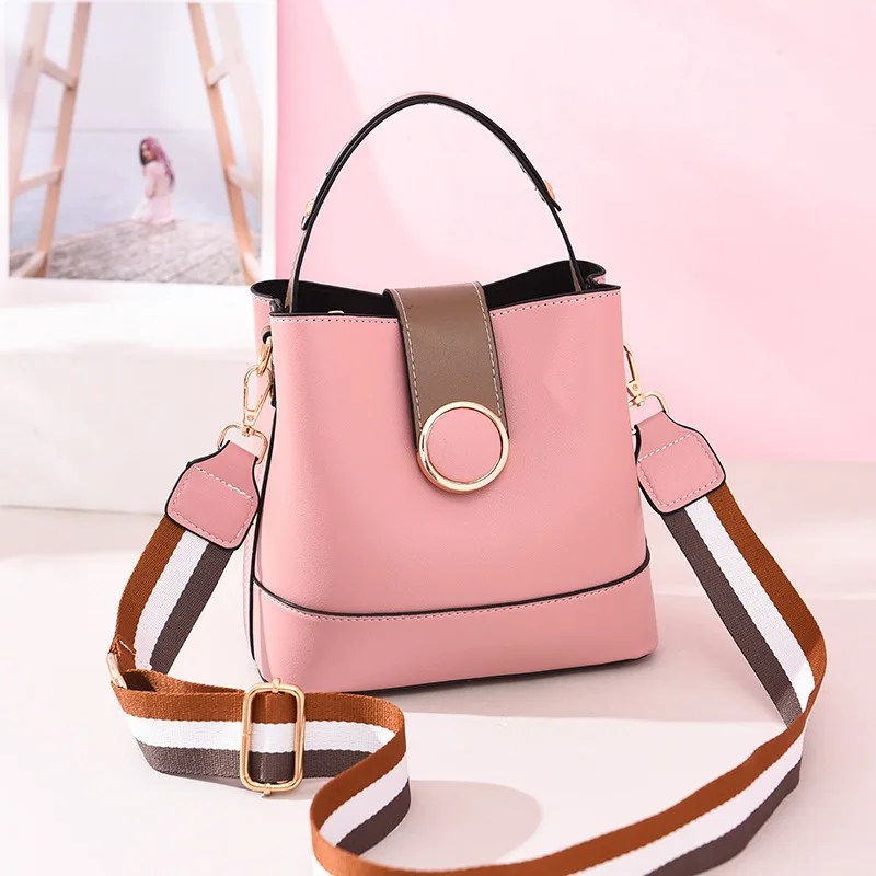 Pink Белые кожаные винтажные сумки через плечо - Цвет: Pink