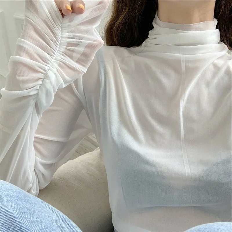 Женские популярные летние солнцезащитные Базовые Футболки с длинным рукавом