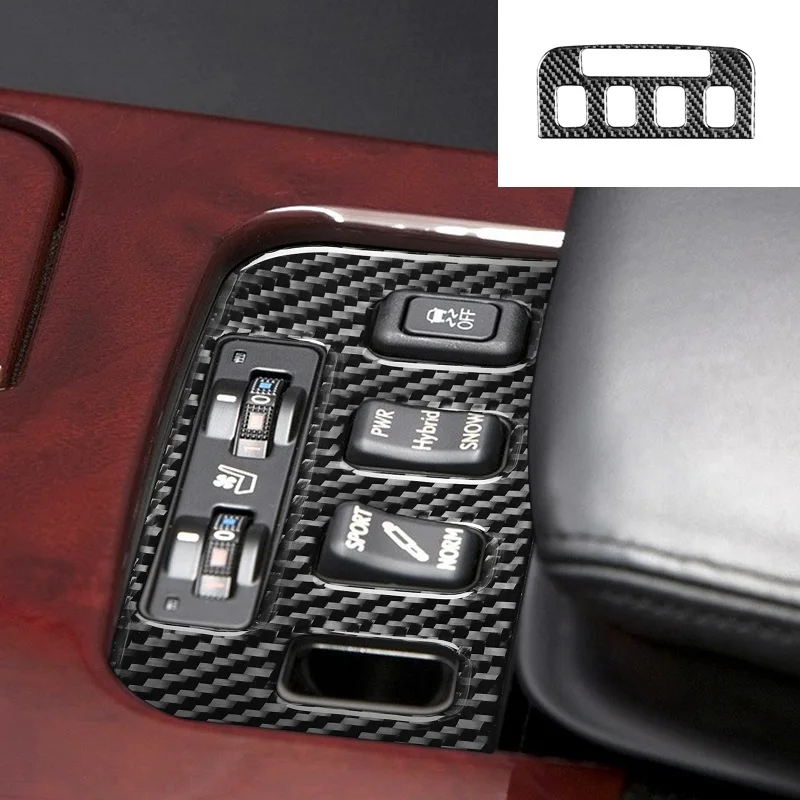 

For lexus gs300 350 f sport 2006-2011 Carbon fiber interior trim Seat adjustment panel Decorative Car Stickers Styling
