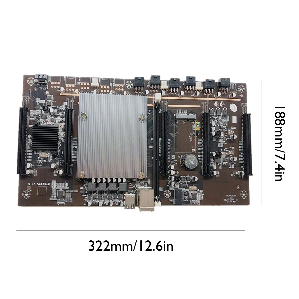 Материнская плата для майнинга BTC разъем ЦП 5 PCIe PCI-E Express 3 0 X8 слоты памяти DDR3
