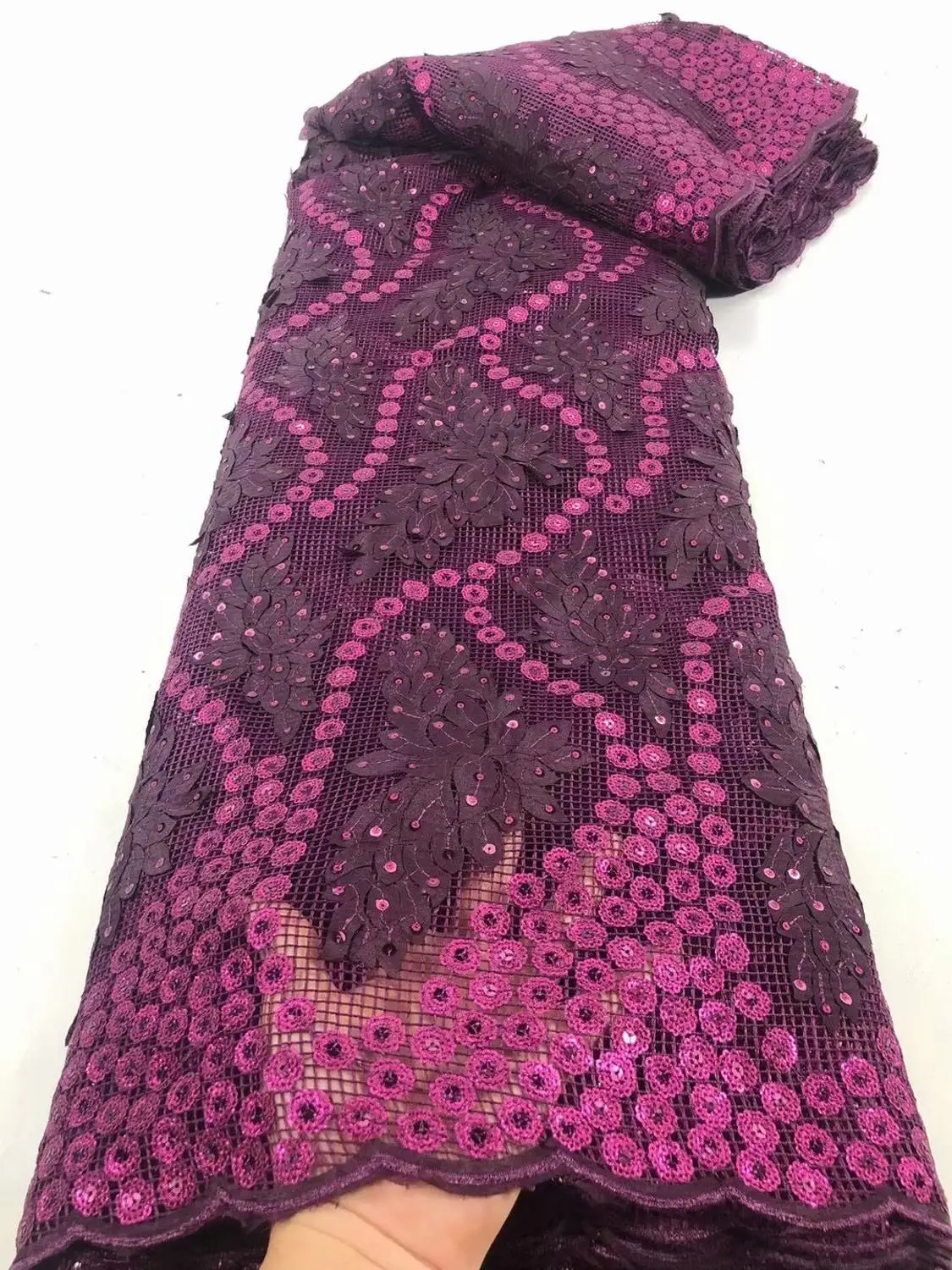 Горячая Распродажа африканская нигерийская вышивка блестками кружевная ткань