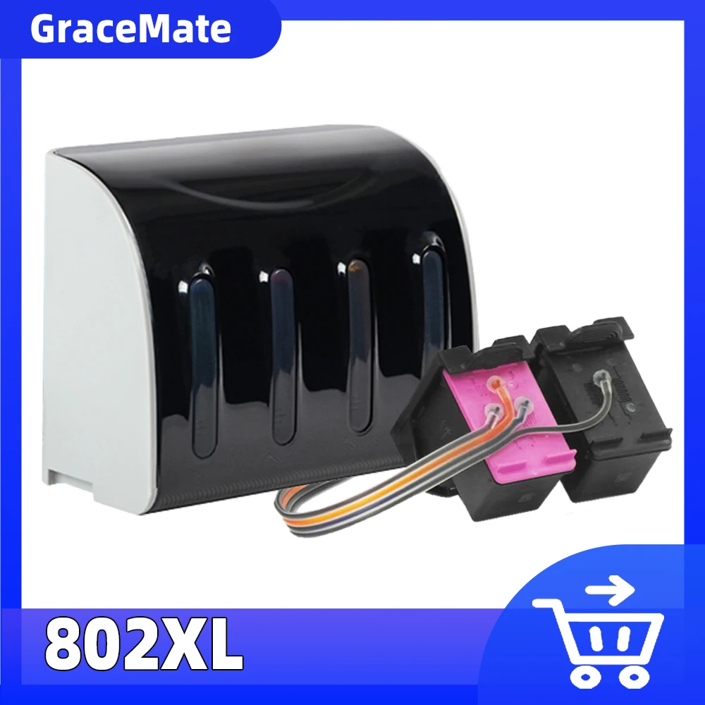 

Compatible For Hp 802 CISS Refill Ink 2000 Printer J210a Deskjet 2050 All-in-One J510a 3050 J610a Printers