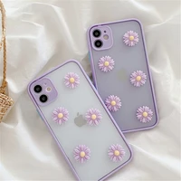3d cute color daisy flower transparent phone case for samsung galaxy s20 plus s20fe s8 s9 s10 s10plus note 8 9 10 20 ultra cases