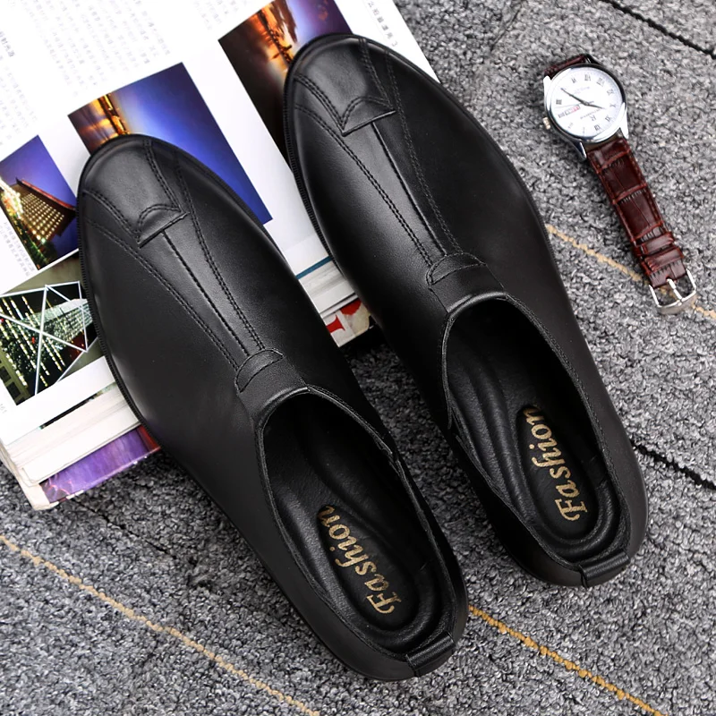 

Men's Loafers Genuine Leather Soft 2021 High Quality New Summer Autumn Black White Shoes Men Brand Flats Driving Shoes Man