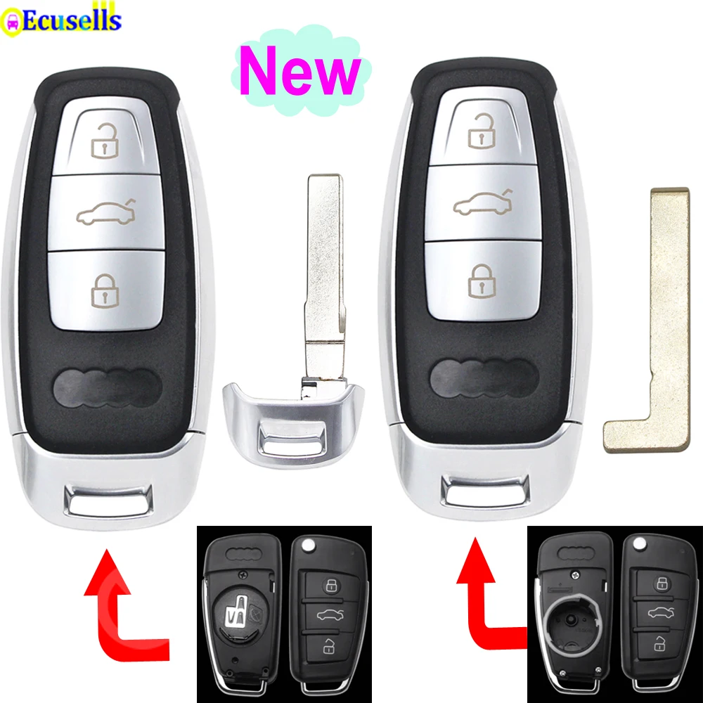 High Quality Modified New 3 Buttons Remote Key Shell Case Fob for Audi A2 A3 A4 A6 A6L A8 TT S6 Q7 |