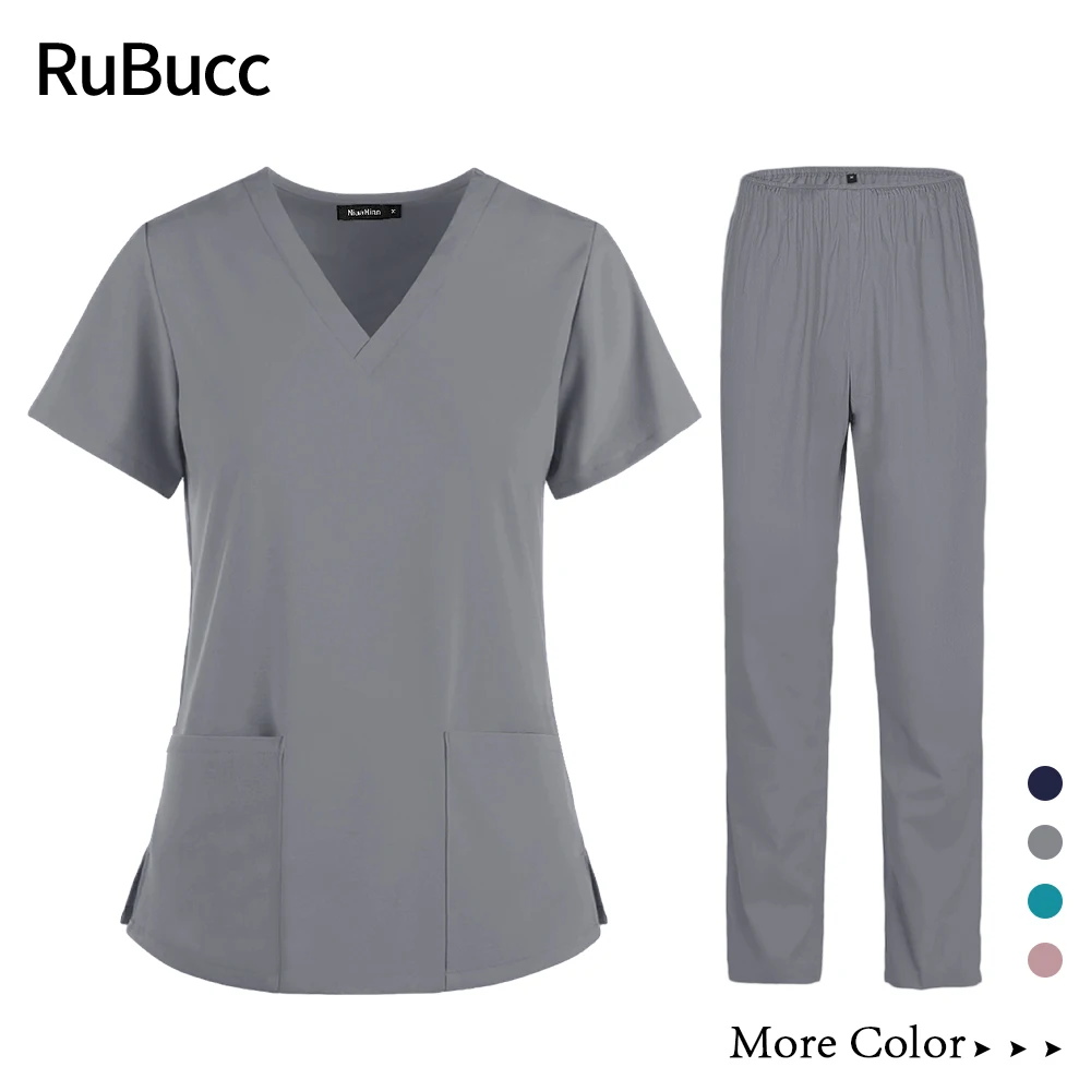 

Doctor Nursing Working Scrubs Uniforms Tops And Pants Operating Room Dental Hospital Medical Surgery Surgical Beautician Clothes