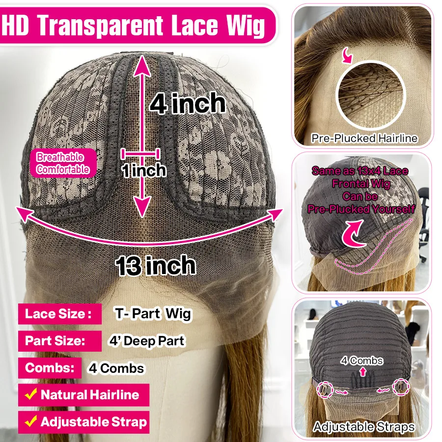 Парик из натуральных волос с эффектом хайлайтер парик прозрачных HD цветных
