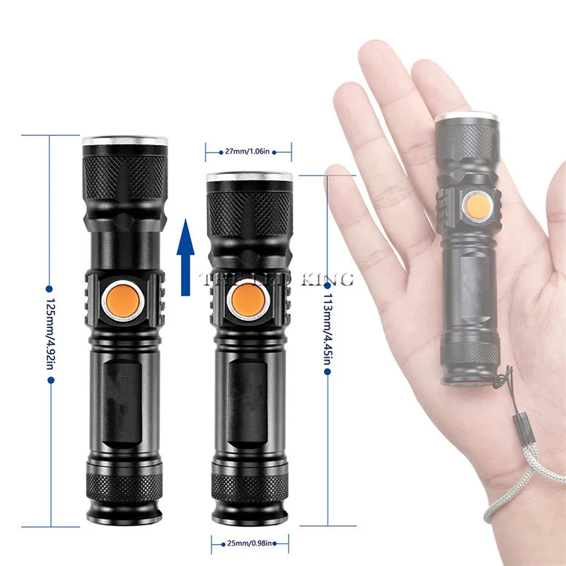 515 CREE XHP50 Micro USB Перезаряжаемый светодиодный фонарик T6 6000 лм L2 светильник онарь для