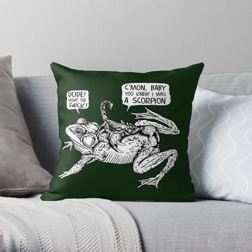 

Frog and a Scorpion Throw Pillow Pillowcase Cushion Cover Home Decorative Sofa Pillow Cover Cushion Cover 40x40cm 45x45cm