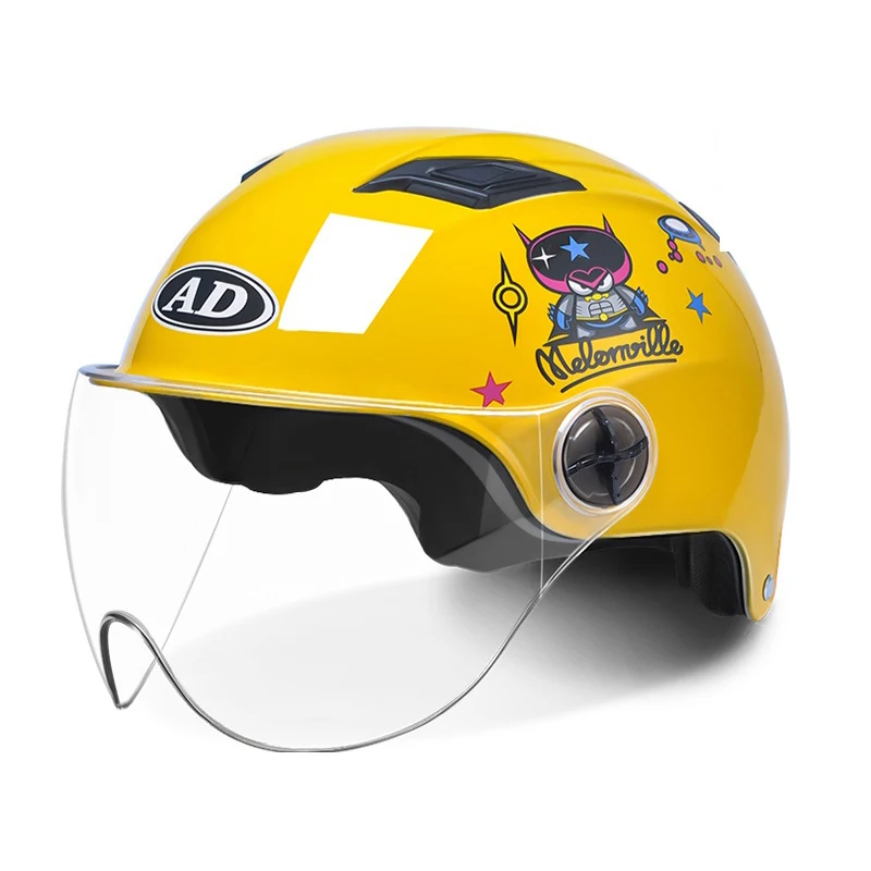 

AD Mmotorcycle electric battery car helmet men and women summer safety protection cute half helmet four seasons portable helmet