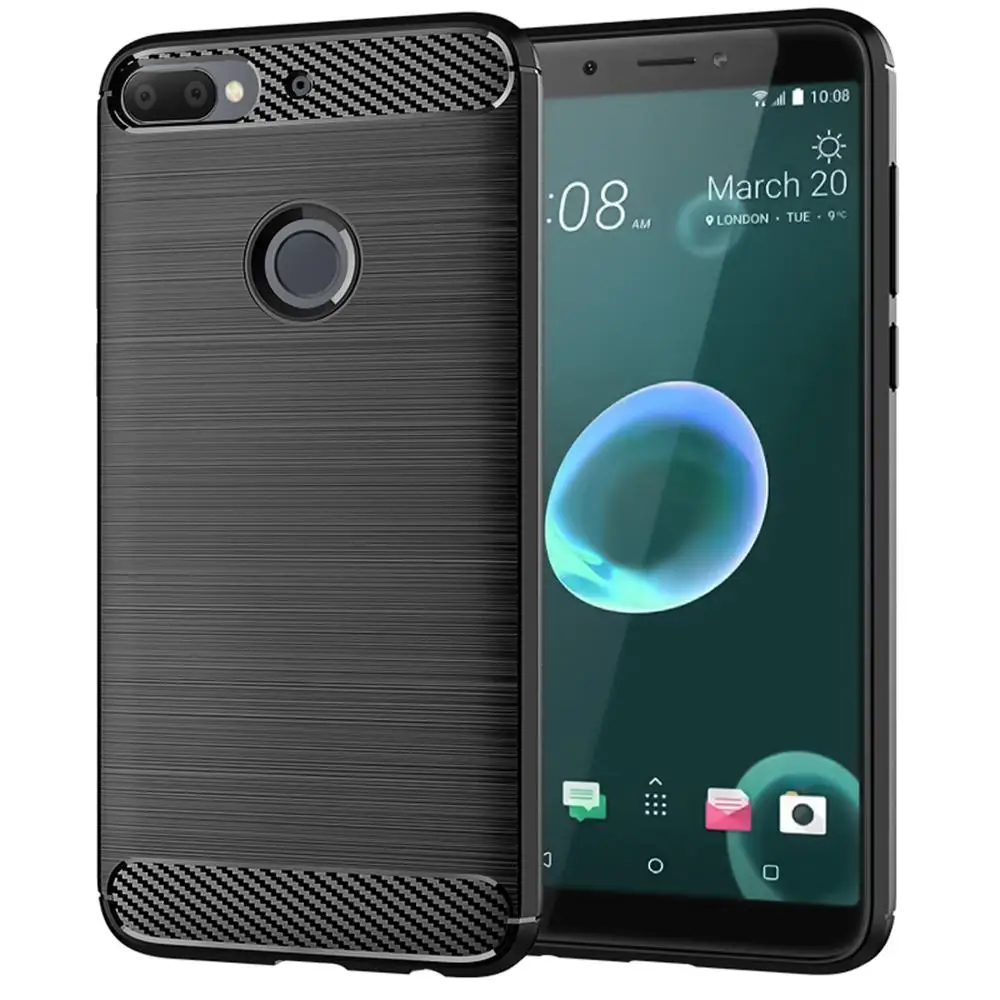 Матовый мягкий чехол из углеродного волокна для HTC Desire 12 Plus U11 U12 Eyes Life One X2 Exodus 1