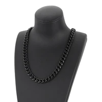 8 10 mm mens collar curb chain necklace black cuban chain male stainless steel chain necklace fashion jewelry gifts