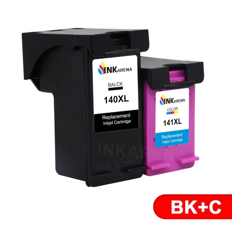 INKARENA сменный чернильный картридж для hp картридж 140 141 XL Photosmart C4273 C4283 C4480 C4483 C5283 картридж для принтера - Цвет: 140141XL- BKC