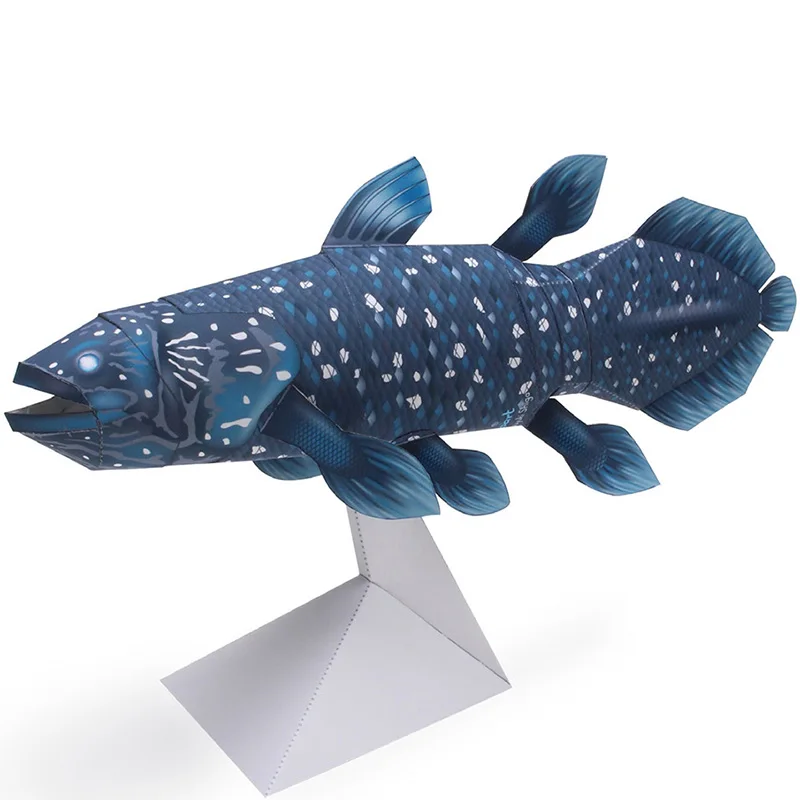 Coelacanth Fish Folding Origami Art Mini 3D Paper Model Papercraft Marine Animal DIY Kids Adult Handmade Craft Toys QD-229 | Игрушки и