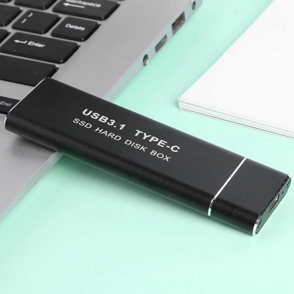 10 Гбит/с USB Type C M.2 SSD Внешний корпус коробка NVME PCIE NGFF SATA M/B Ключ жесткий диск
