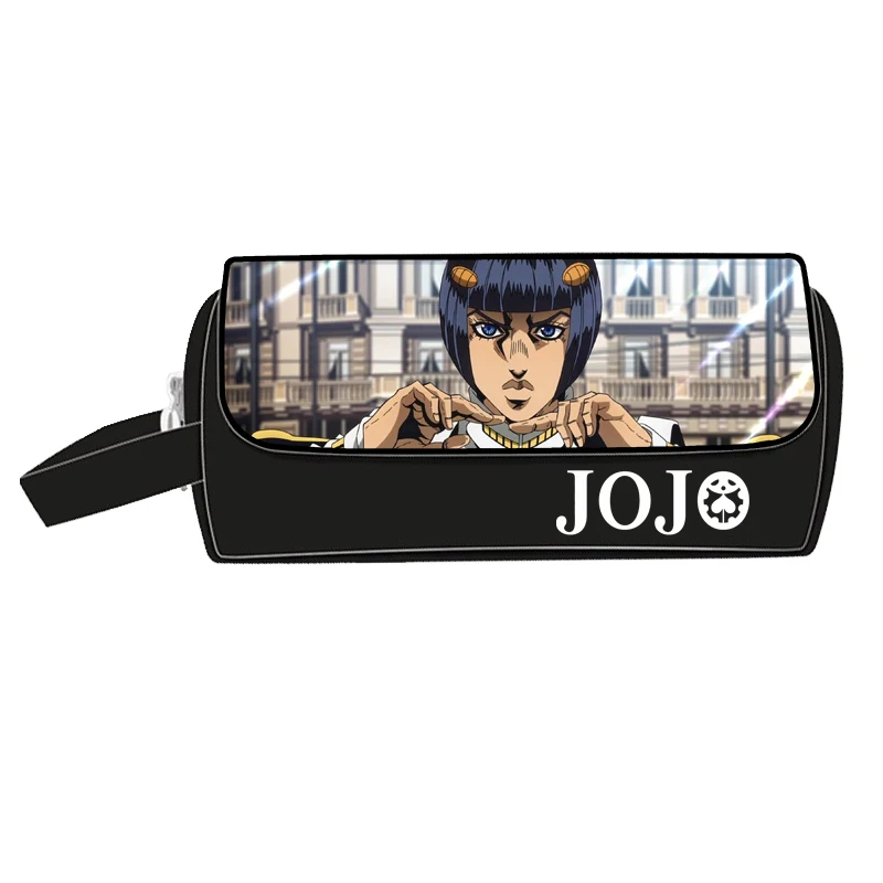 5 JoJo невероятное приключение GIOGIO большой размер, для карандашей сумка для хранения школьных канцелярских аниме органайзер для косметики нейлон макияж мешок монетки - Цвет: 5