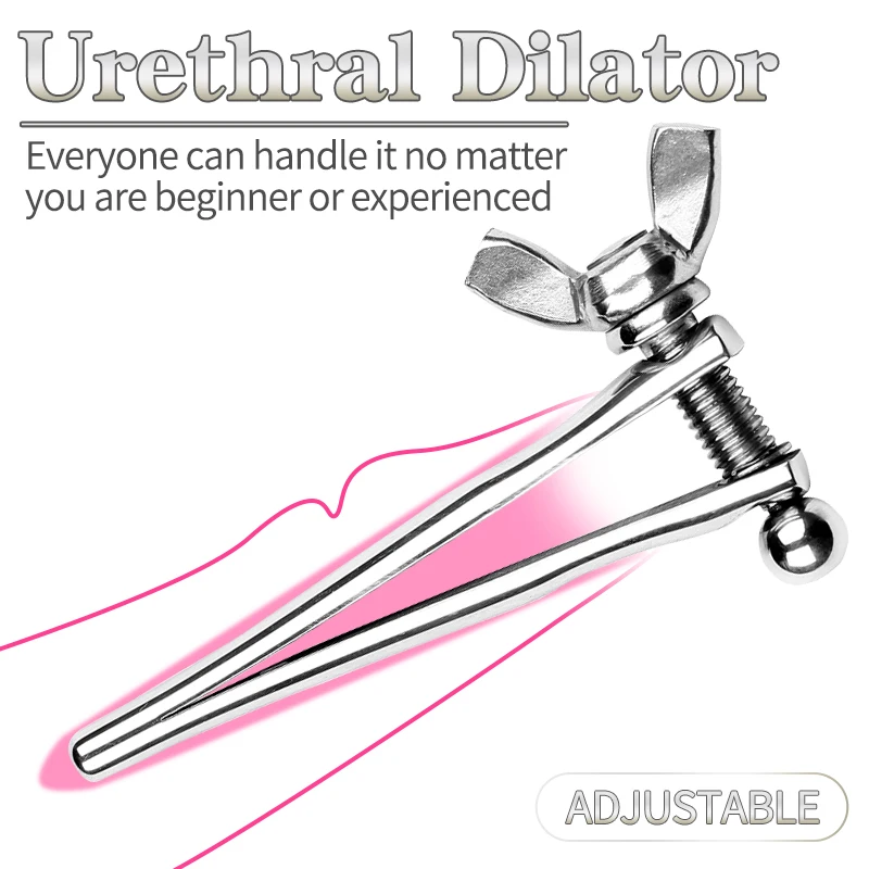 

BDSM Penis Plug Adjustable Size Urethral Dilator Slave Insert Sounding Rods Urethra Plug Sex Toys for Gays Men Masturbators