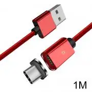 Магнитный usb-кабель Essager для смартфонов type-C, зарядный Магнитный usb-кабель type-C, зарядное устройство для мобильных телефонов - Цвет: Type-C 3A 1M (Red)