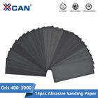Абразивная наждачная бумага XCAN, 15 шт., зернистость 800, 1000, 1200, 1500, 2000, 2500, 400, 600, 3000 для полировки наждачной бумаги