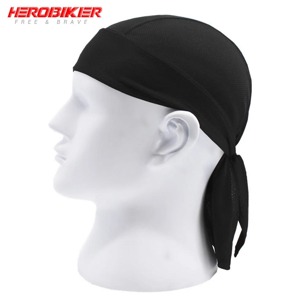 TJ-01 HEROBIKER мотоциклетная маска для лица, мотоциклетная Кепка с черепом, летняя быстросохнущая Балаклава, чалма-бандана, Защитная повязка на голову для мужчин - Цвет: TJ-01