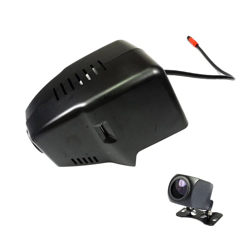 black Lens-Dual Wi-Fi приложение манипуляции Автомобильный видеорегистратор для Volkswagen MAGOTAN Passat B8 CC Bora Teramont высокая конфигурация видеорегистратор - Название цвета: black Lens-Dual