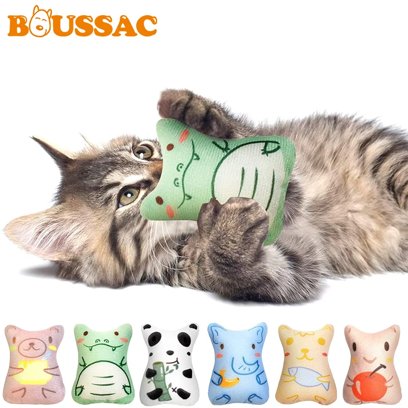 Lovely Plush Animal Mint Kitten Teaser Playing Interactive Toy Pet Accessories Funny Plush Cat Toys Traning Dog Toys Supplies