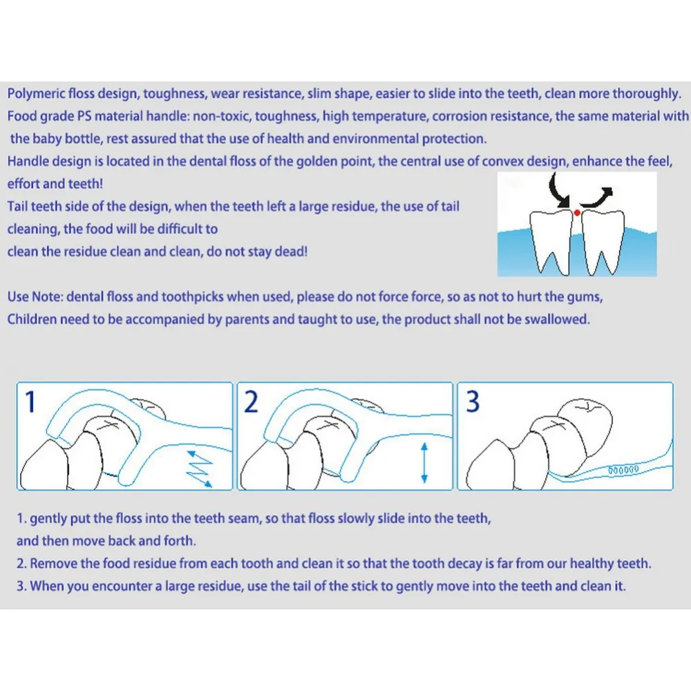 100 шт. зубная нить мулине выбирает зубы Зубочистки палочки чистка зубов Уход за
